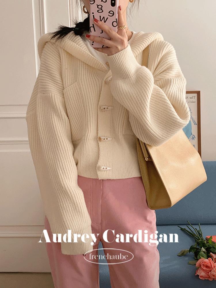 오드리 울 떡볶이 겨울 니트 가디건(2color)
