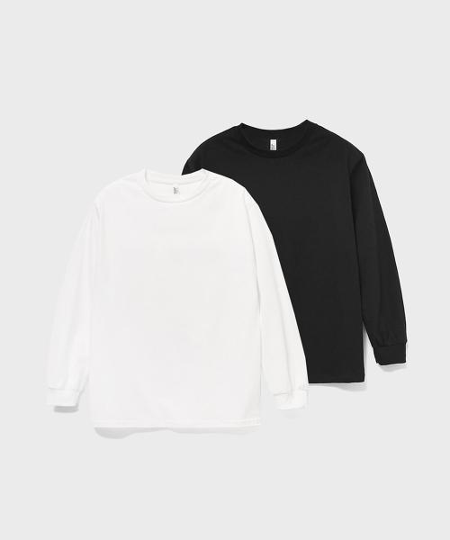 2PACK [203g] 베이식 긴팔 티셔츠 18수