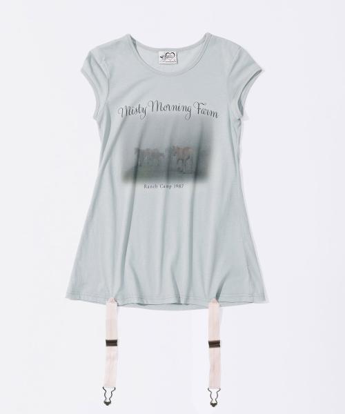 Ranch Lingerie Tee Misty Blue