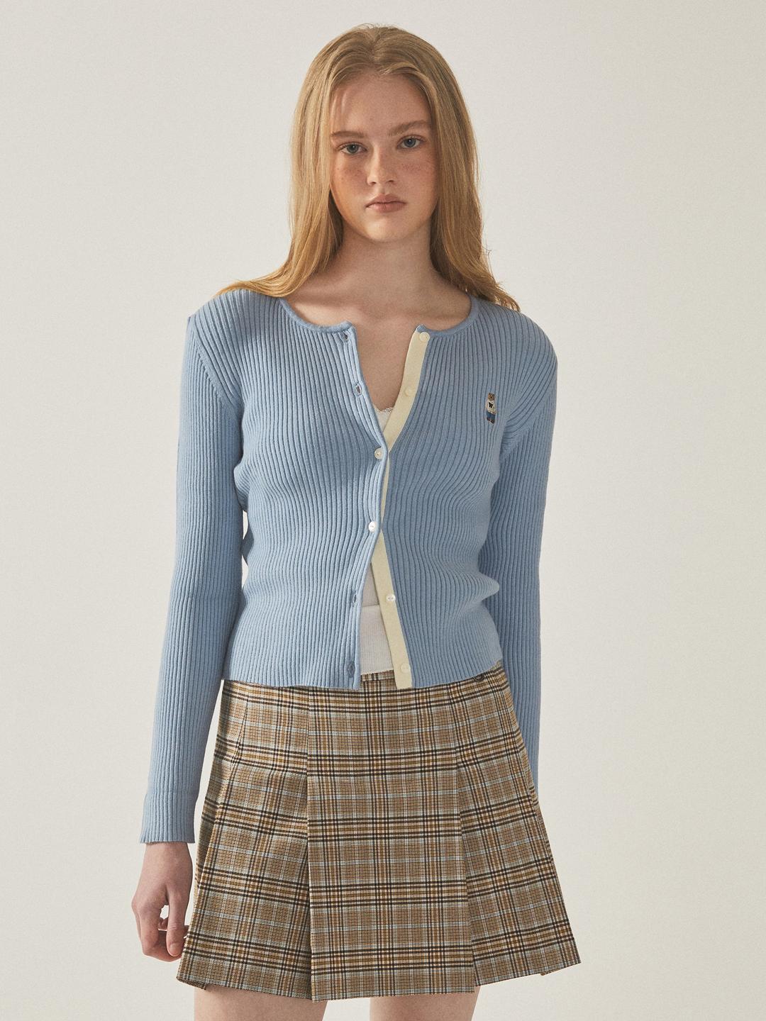 Steve Ribbed Button Cardigan