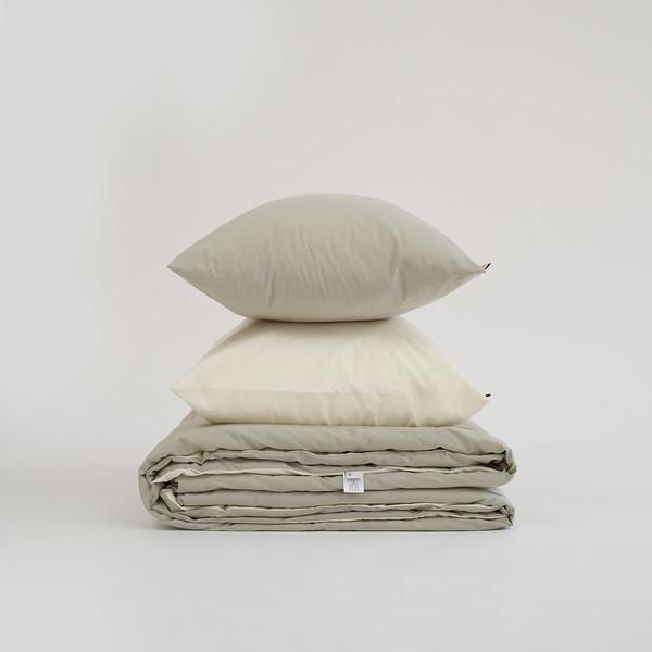 [코르] 고밀도 60수 양면 차렵이불 올리브그린 (-10%)