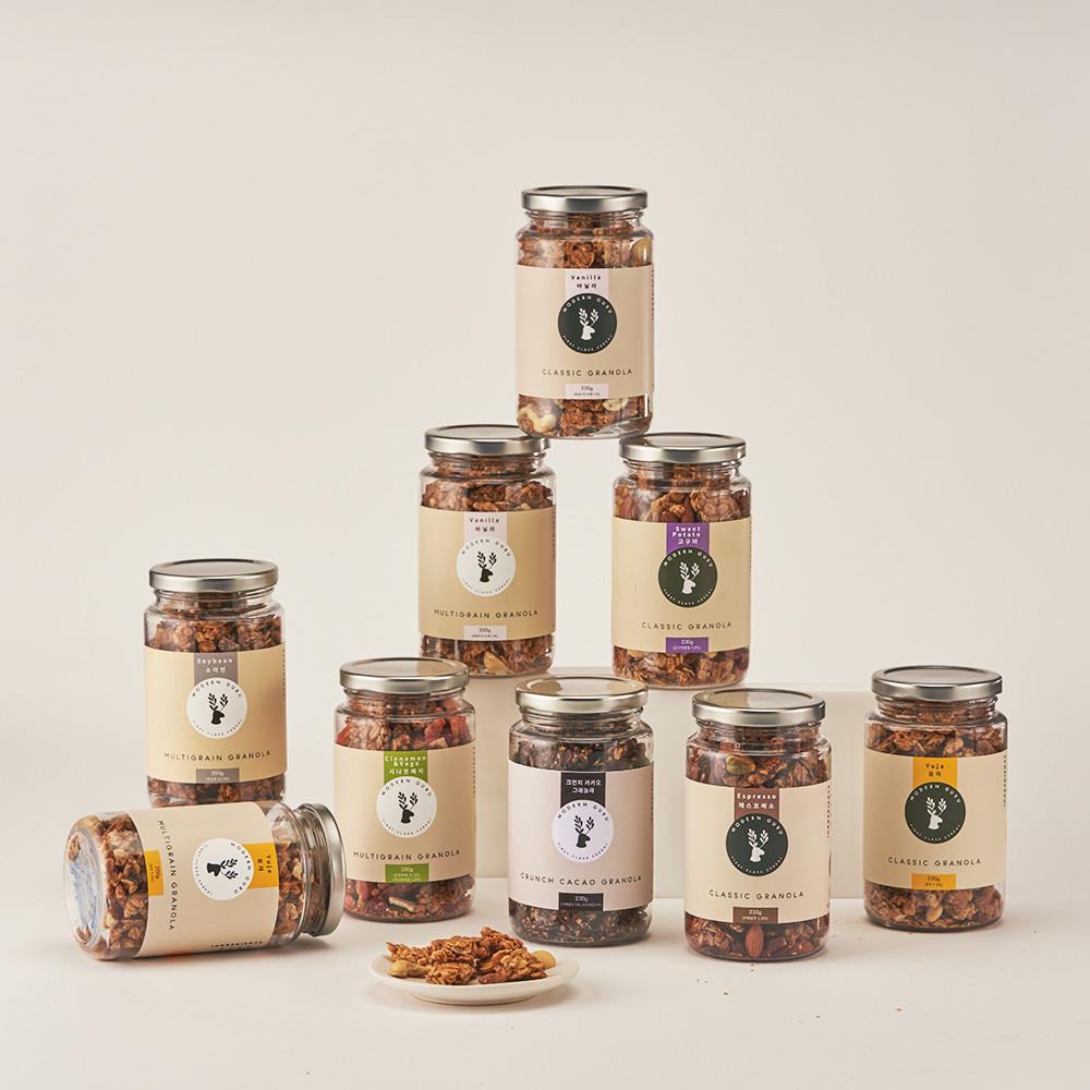 모던구루 내맘대로 수제그래놀라 팩 - 무설탕 통귀리 시리얼 뮤즐리