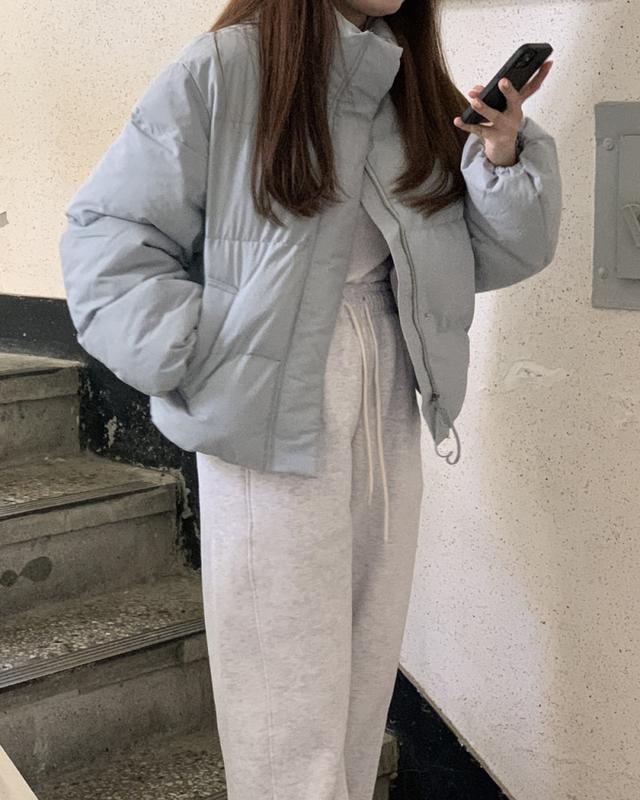 ダウンジャケット・コート [MATINKIM]layered hoody bomber down jumper in charcoal LAYERED HOODY BOMBER DOWN JUMPER IN CHARCOAL – Matin Kim