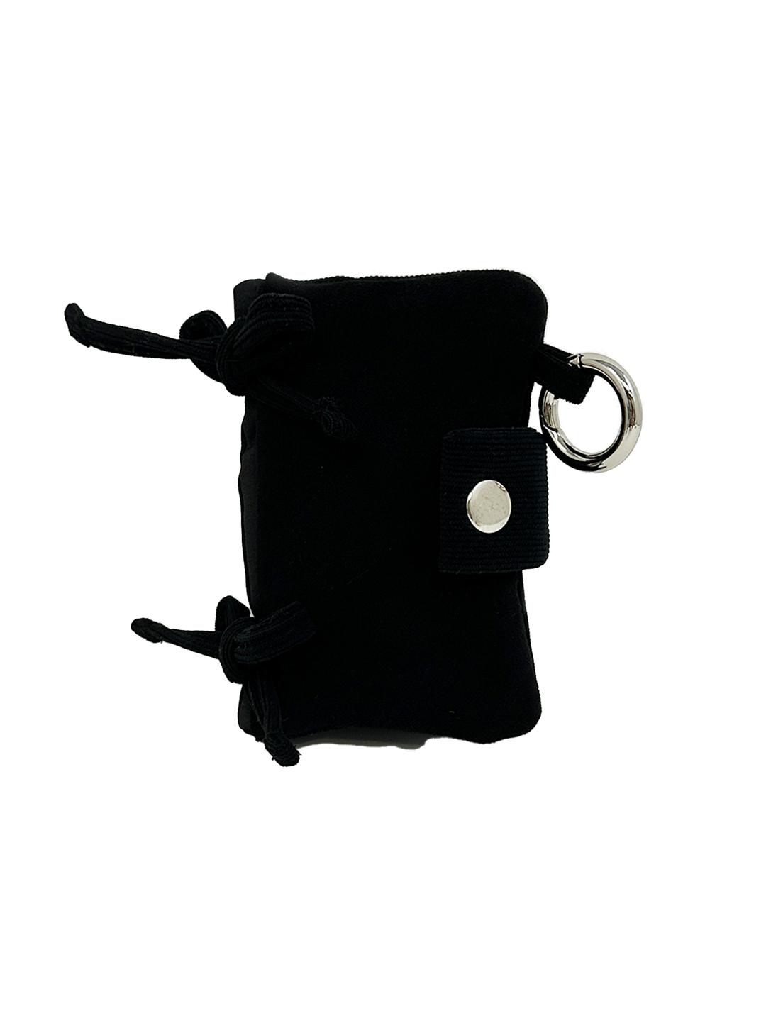 Snug ribbon card wallet (BLACK)