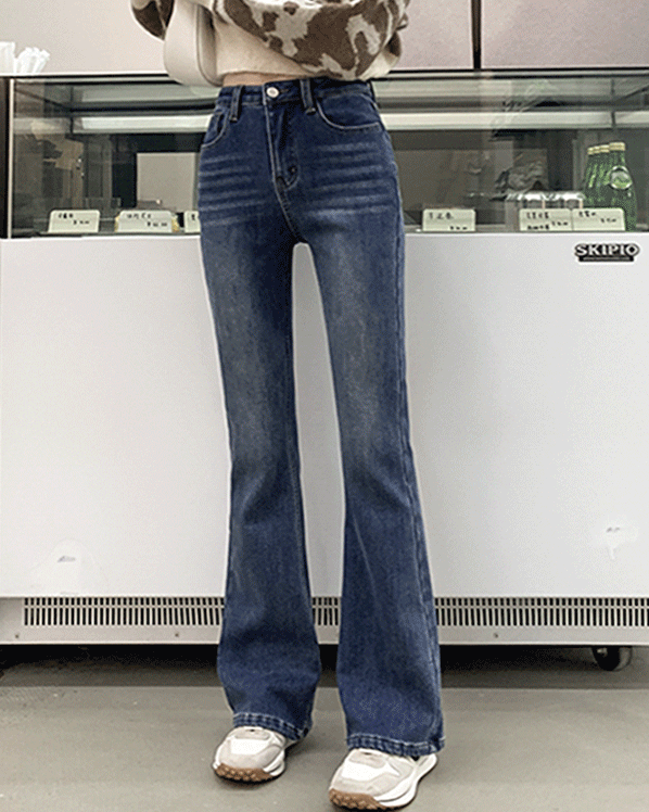 이즈 밍크 세미 부츠컷 데님 팬츠 S~2XL 구매가능(1천장돌파)