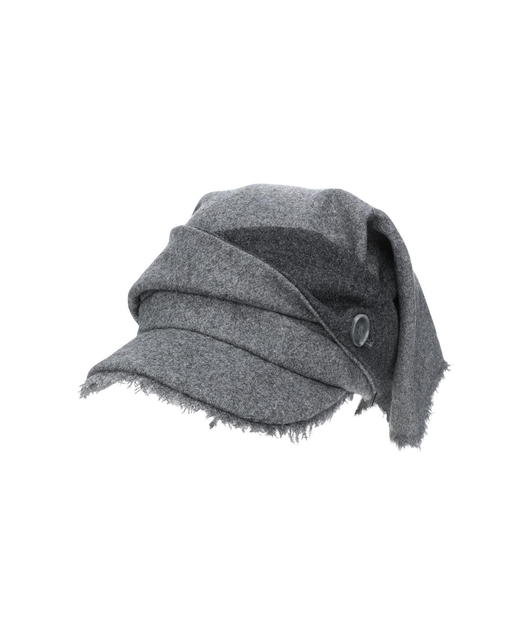 *Preview, 9/5 Open* Scarf Veil Wool Cap / Grey