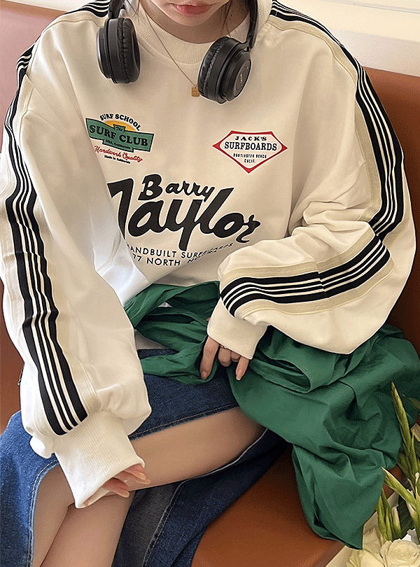 서프 루즈핏 저지 맨투맨