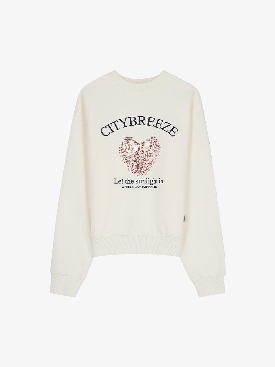 에센셜 썸그래픽 스웨트 셔츠_CREAM