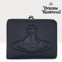 비비안웨스트우드 프레임 포켓 첼시 월렛 지갑 메탈릭 블랙 네이비 VKTCWA0010
