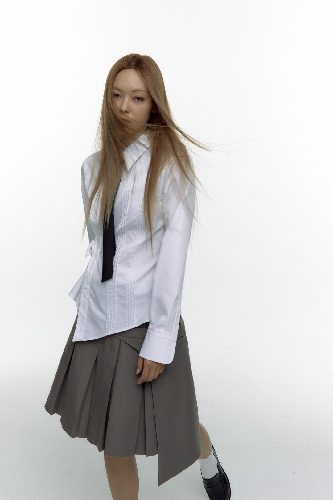 Pintuck Preppy Shirt Tie Set