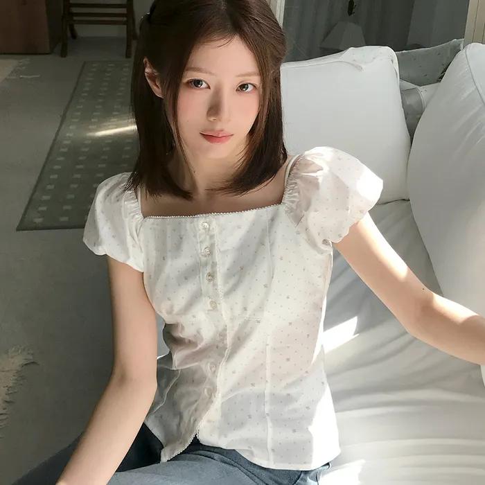 [M 4/21 순차배송] 로지 레이스 블라우스 ( 아이보리 )