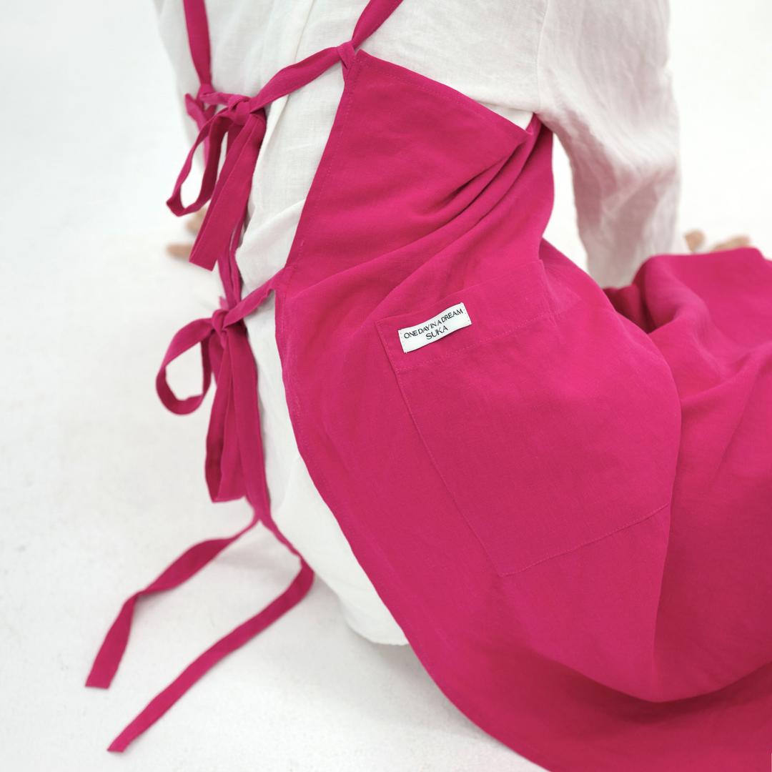Ava apron - Magenta Pink