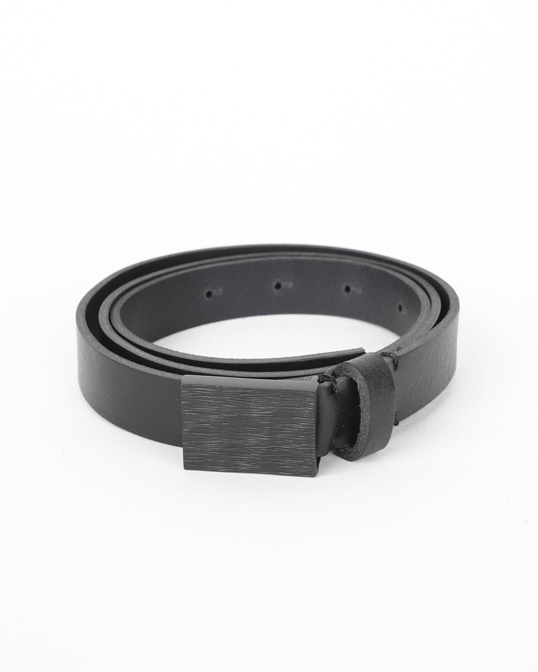 INGRAINED BELT BLACK