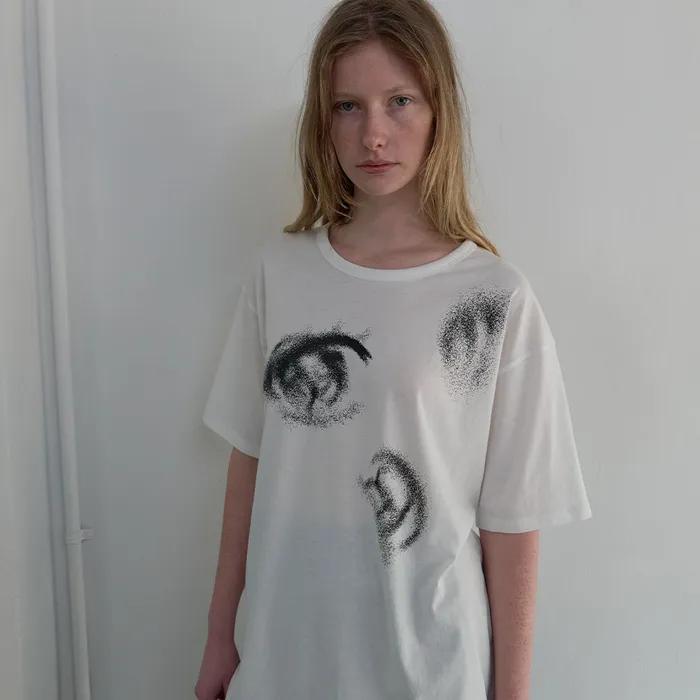 [7/10(목)예약배송]EYES BOXY T-SHIRT (white)