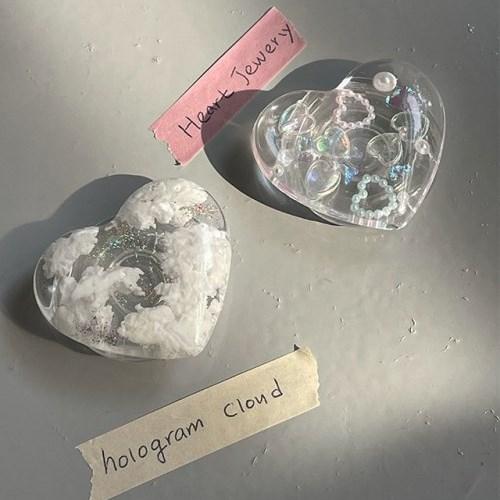 하트 홀로그램 jewerly&cloud 레진 그립톡
