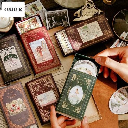 빈지티 레트로 인물 동화 그림 다꾸 스티커 6종 - 팬시스티커 | 쿠팡