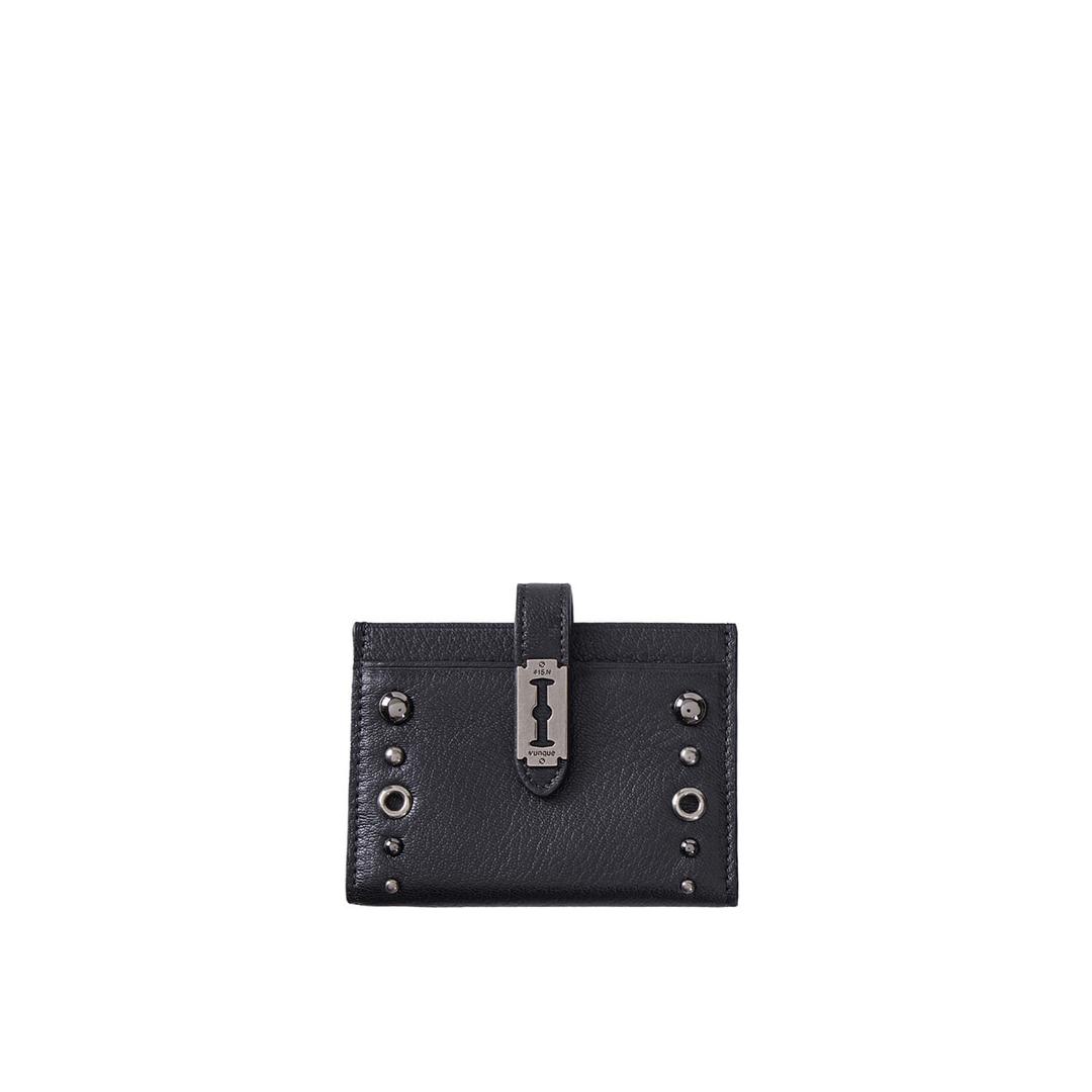 Magpie Goth Stud Card Wallet (맥파이 고스 스터드 카드지갑) Black