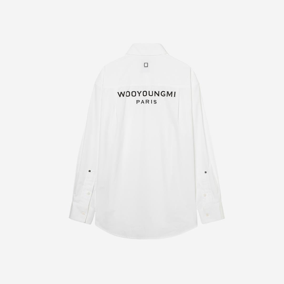 Wooyoungmi Cotton Back Logo Shirt White - 23FW