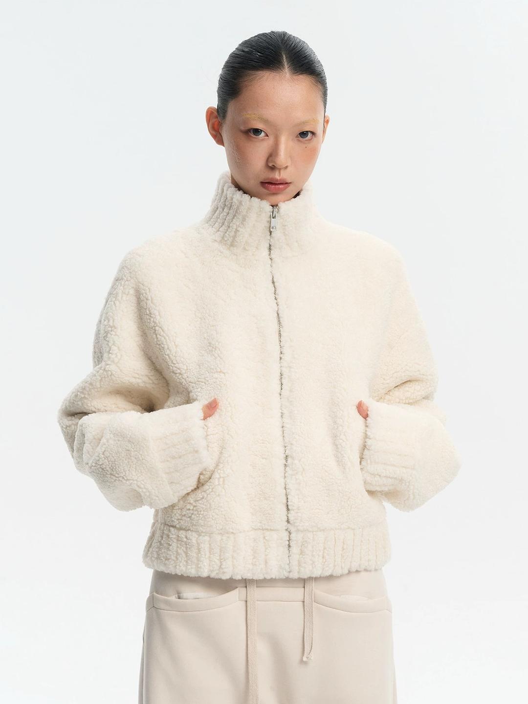 LINY LIBERTY High-Neck Shearling Jacket