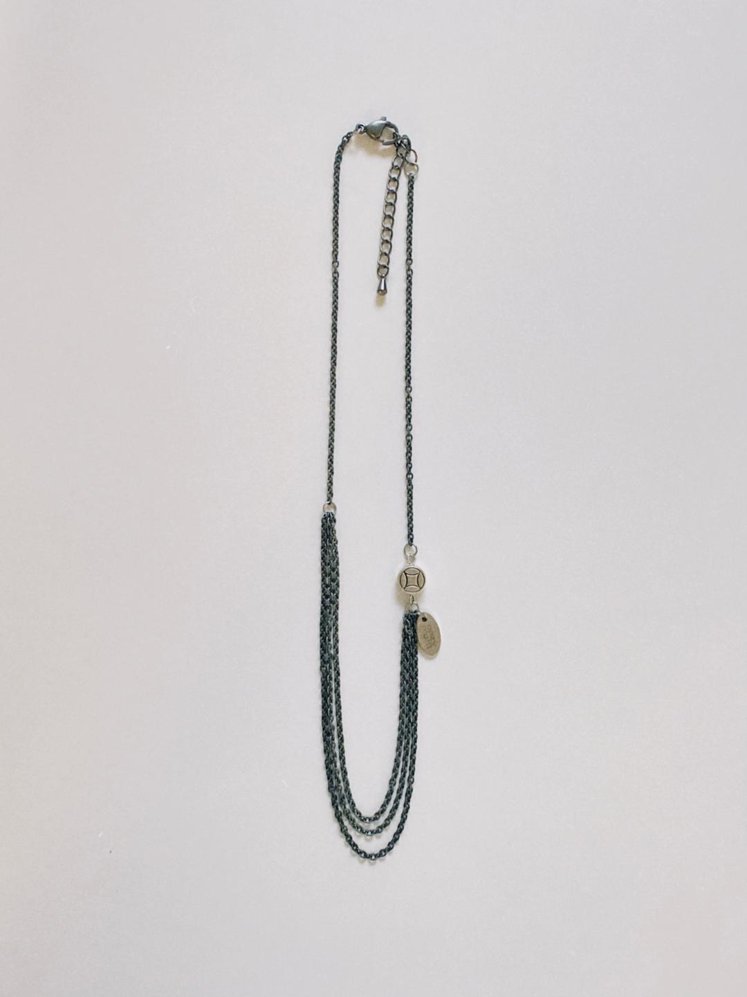 [C.Z.N.T] three layer dark necklace