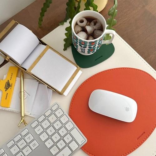 모브패블 가죽 데스크매트 마우스장패드 티코스터 풀세트 80X40