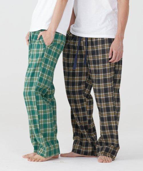 커플 잠옷 뉴트로 코지 피치 기모 수면 바지