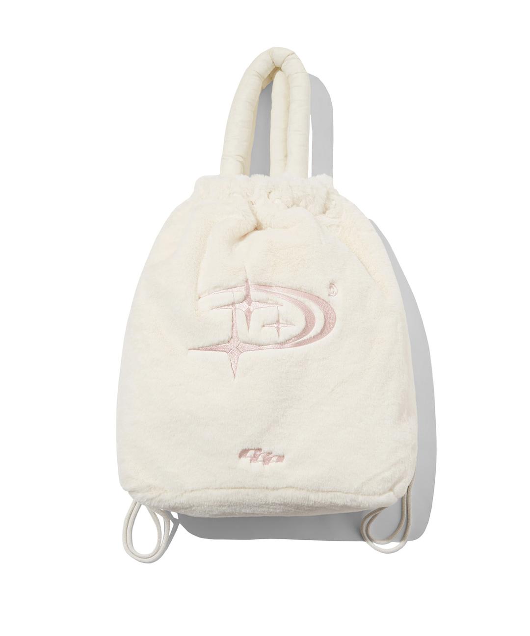 스타링 로고 플러피 빅 숄더백_크림