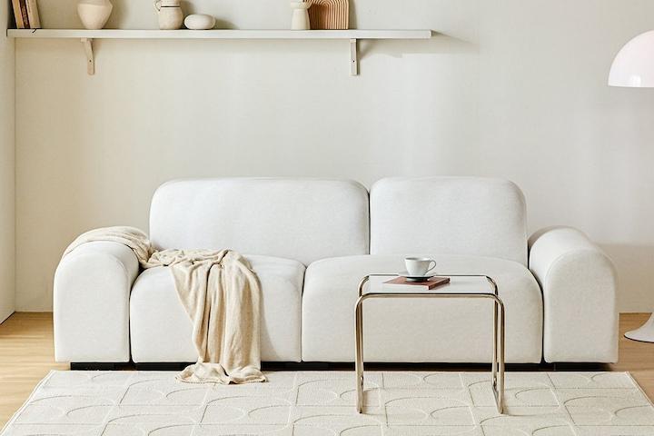 쿠폰가 329,000원 / 하임 3인용 갤럭시 패브릭 모듈 소파(쿠션2개증정)