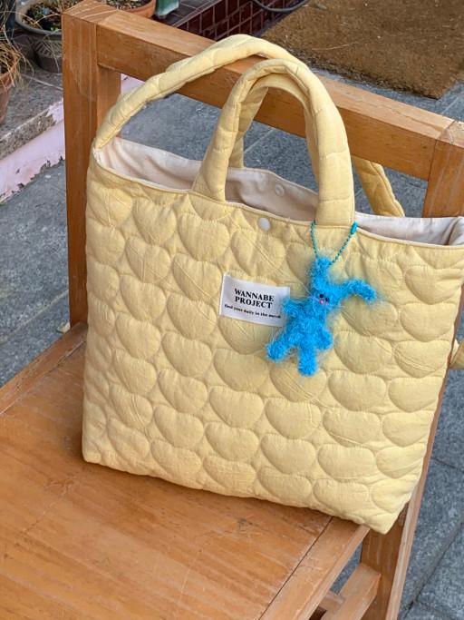 💛색상,크로스 추가💛하트누빔백 (S,M,L)