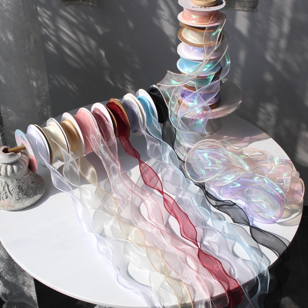 선물 포장 청첩장 리본 공예 끈 도매 오간디 쉬폰 기본(폭4cm)