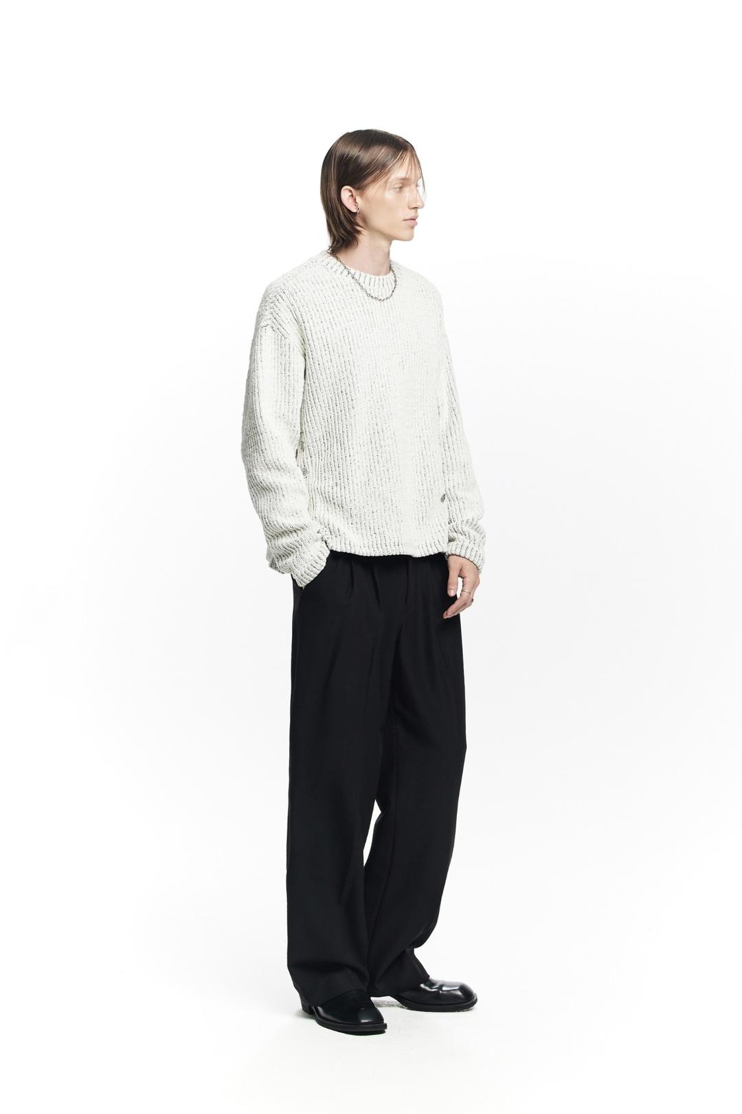 SAINT TWO TUCK WIDE PANTS BLACK