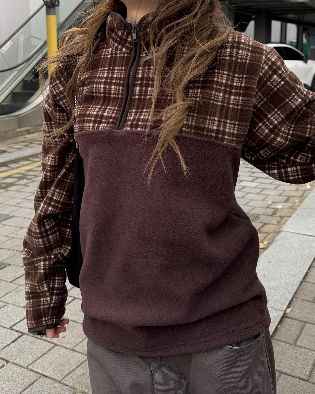 히로 체크 반집업 3C