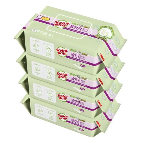스카치브라이트 3M 올인원 베이직 더블액션 물걸레 청소포 플러스 표준형 25매, 28 x 21 cm, 4개 - 청소용품 | 쿠팡