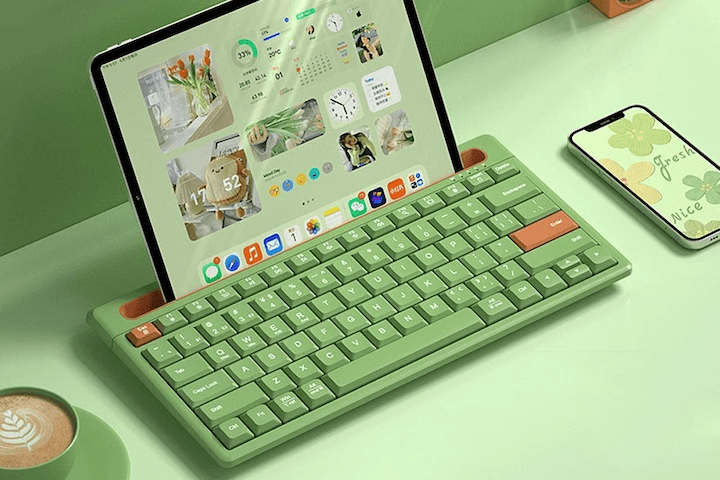 [해외] 블루투스 무선 아이패드 태블릿 거치대 키보드