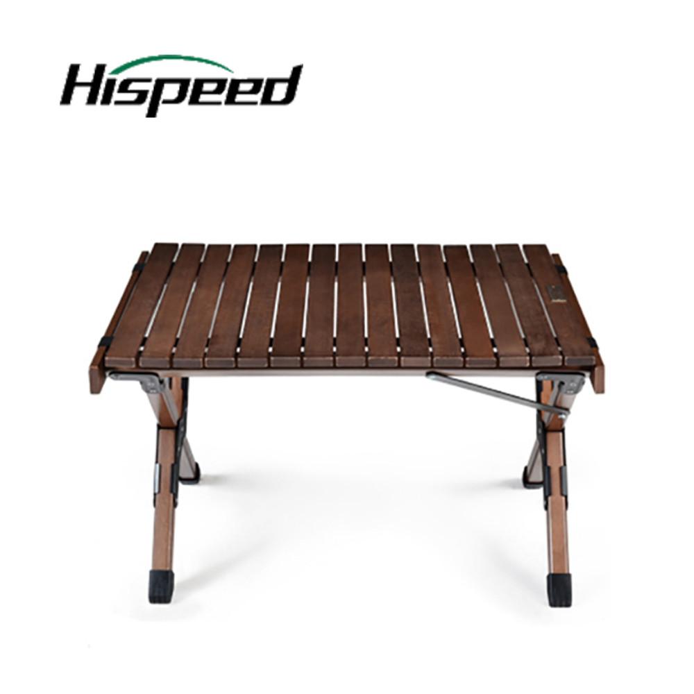 Hispeed 원목 우드 롤테이블 캠핑 피크닉 테이블 사이즈S