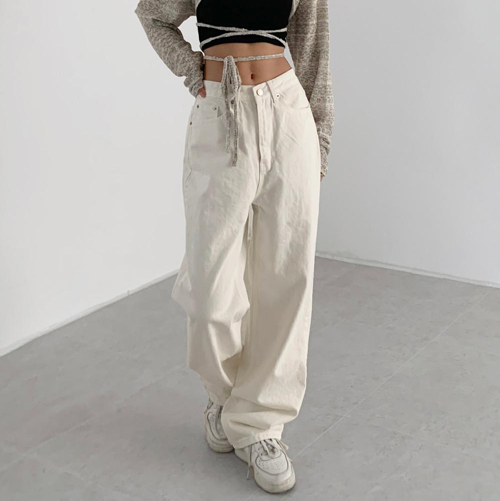 오즈 크림 코튼팬츠