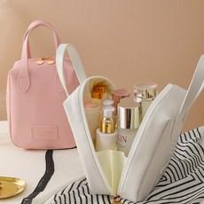 소풍하루 여행용 화장품 파우치 메이크업 브러쉬 파우치 가방 대용량, 화이트, 1개