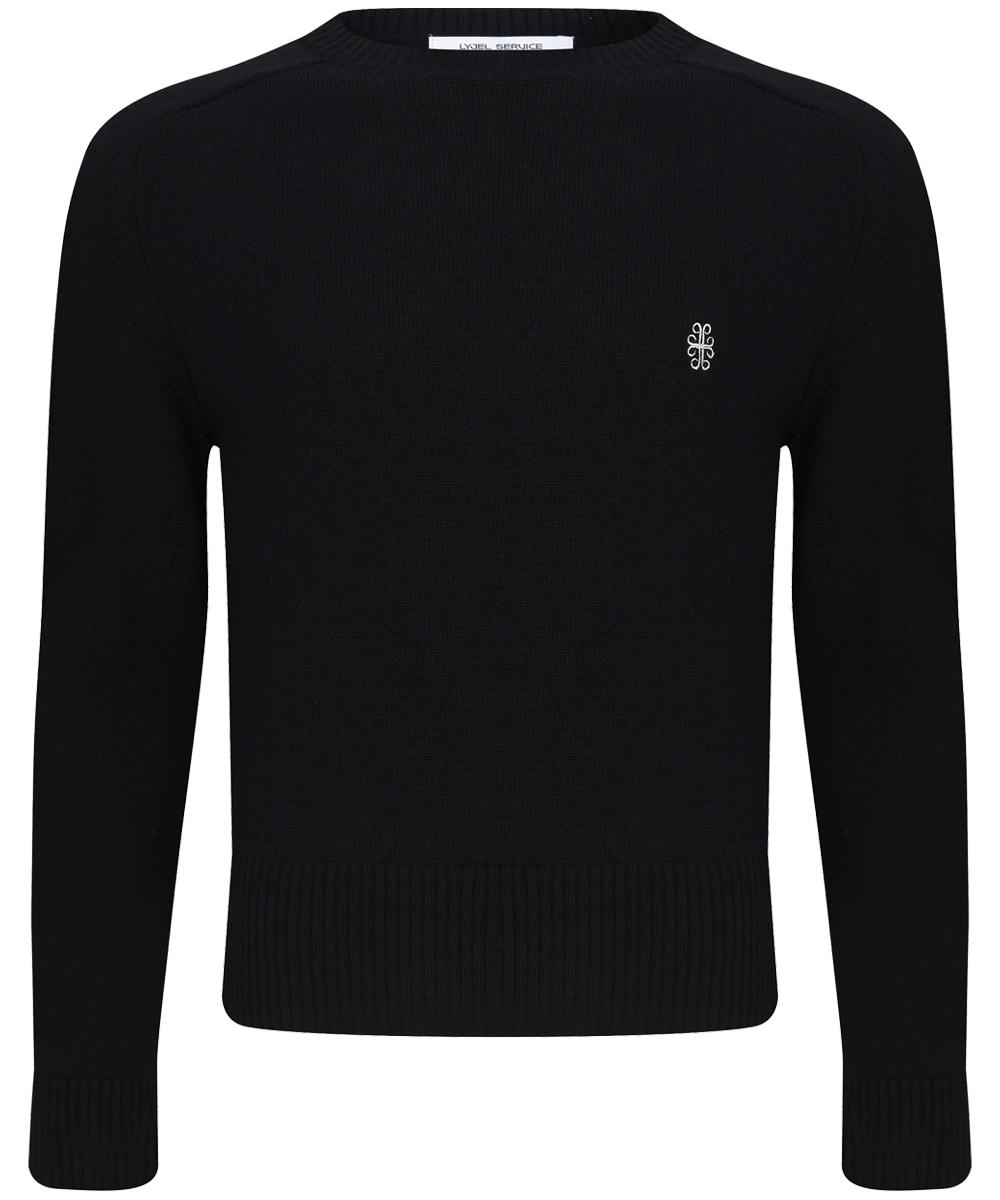 CROP PULLOVER KNIT (BLACK)
