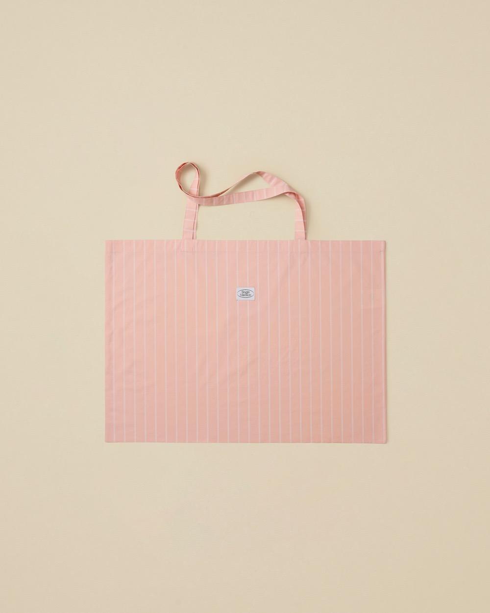 핑크 스트라이프 런드리 백