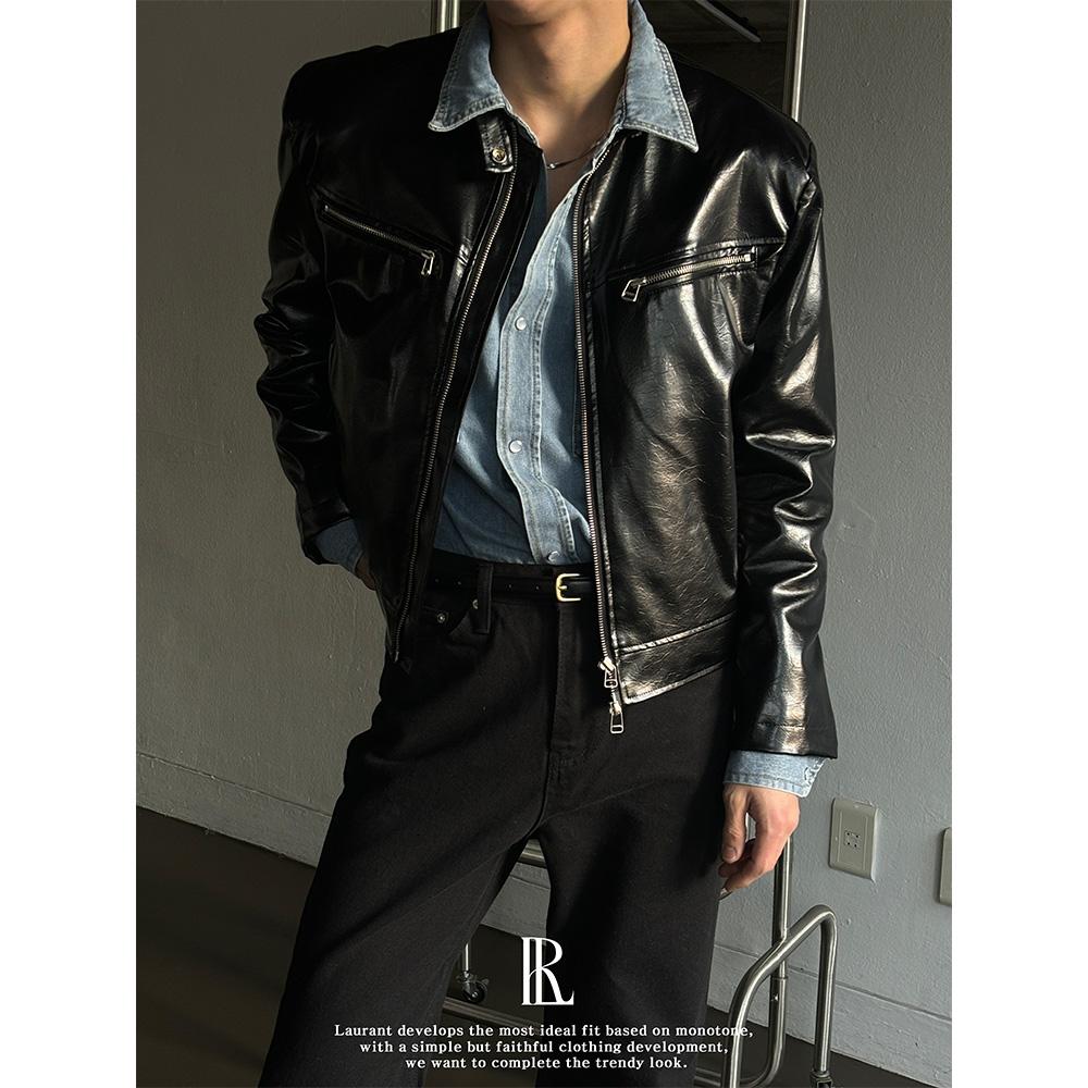 [PREORDER SALE PROMOTION][MADE] Western leather biker jacket