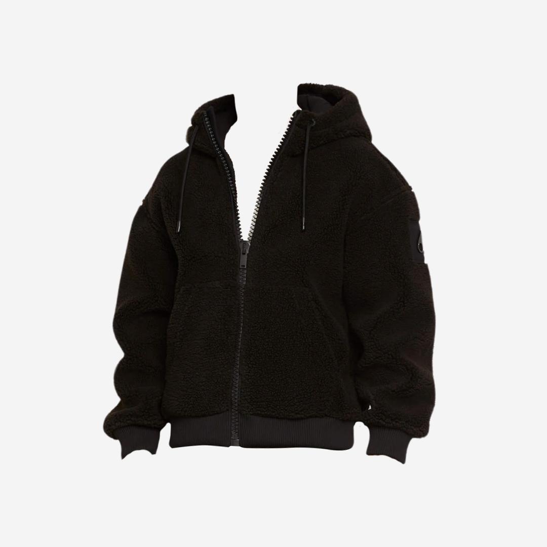 Moose Knuckles Rumson Zip Hoodie Black Shiny Black