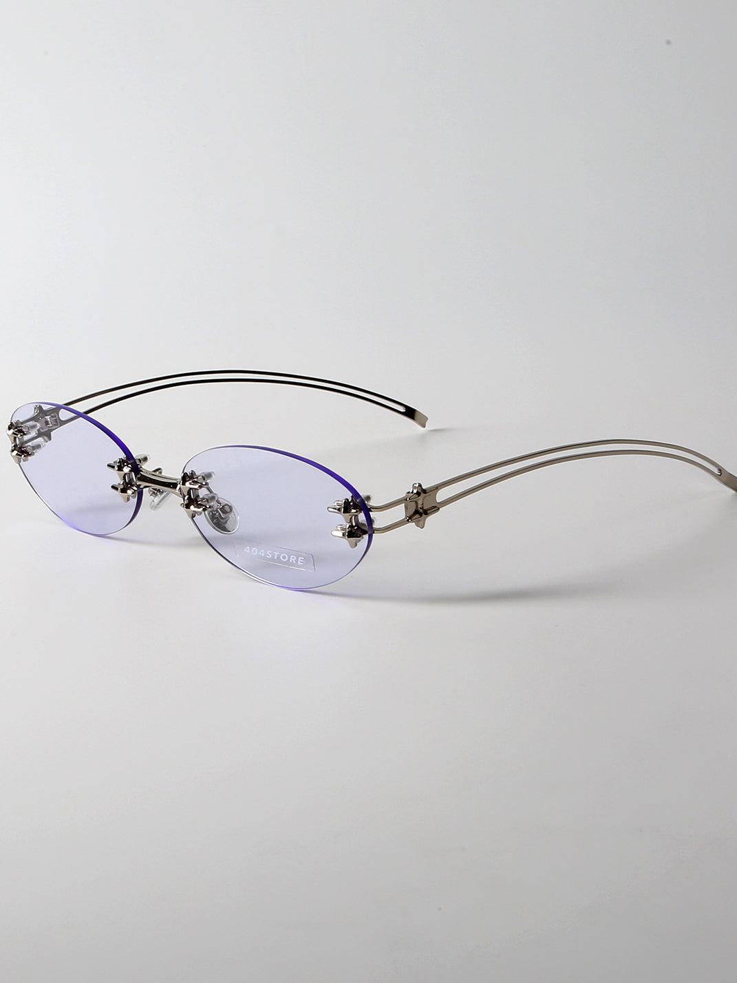 404 | Frameless Oval Sunglasses - 1 / One Size