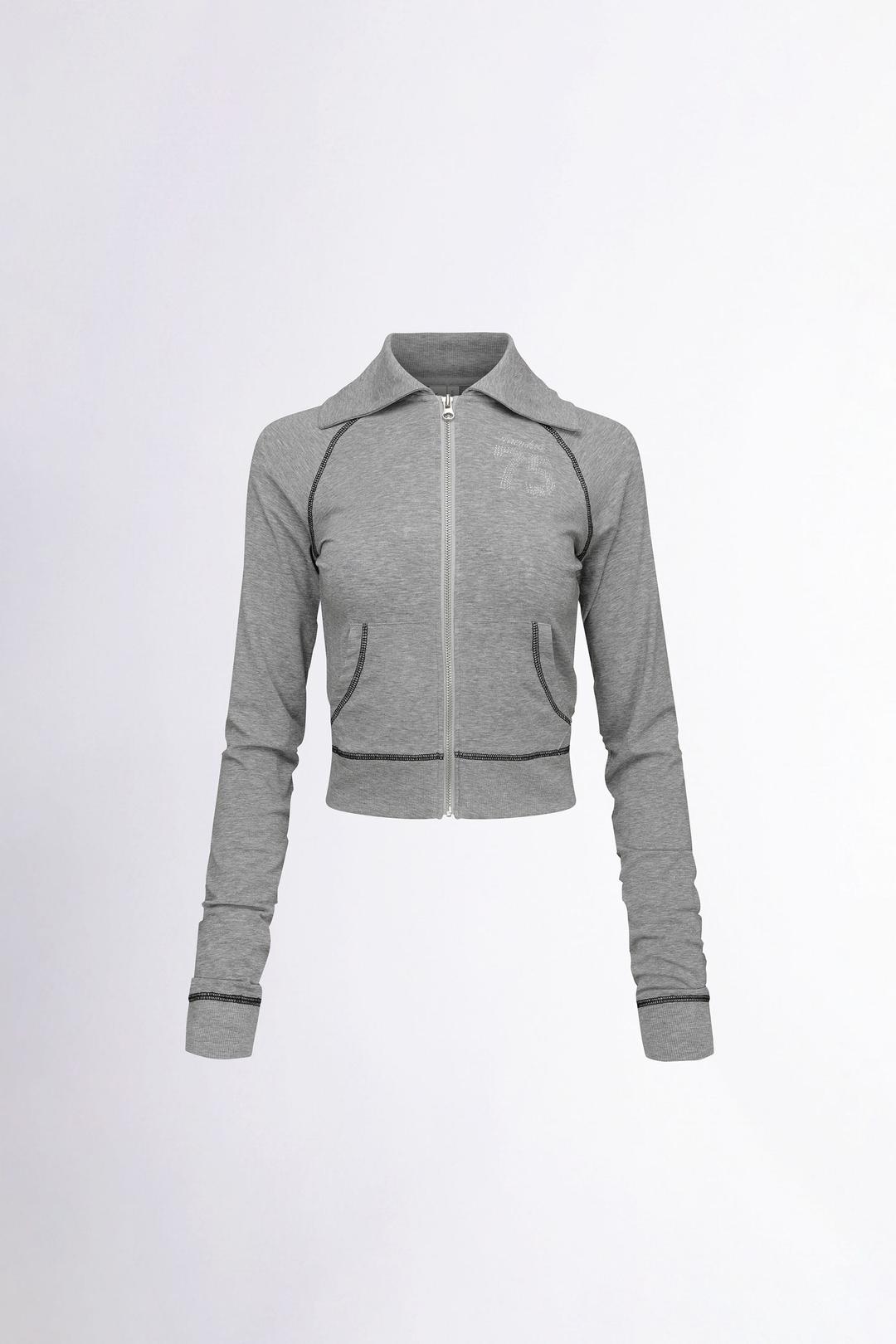 [Sculptor X Ed Hardy] Jersey Track Zip-Up Melange Gray