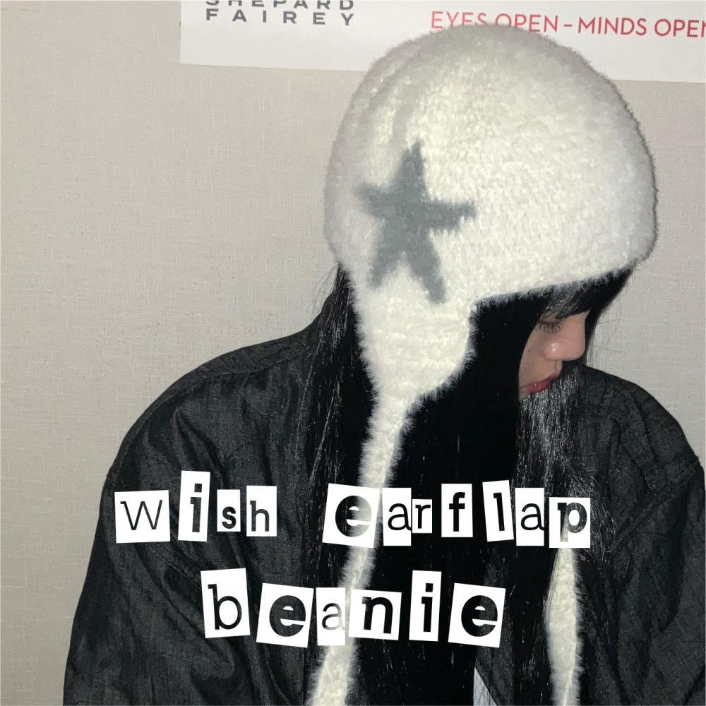 WISH earflap beanie / 위시 이어플랩 비니