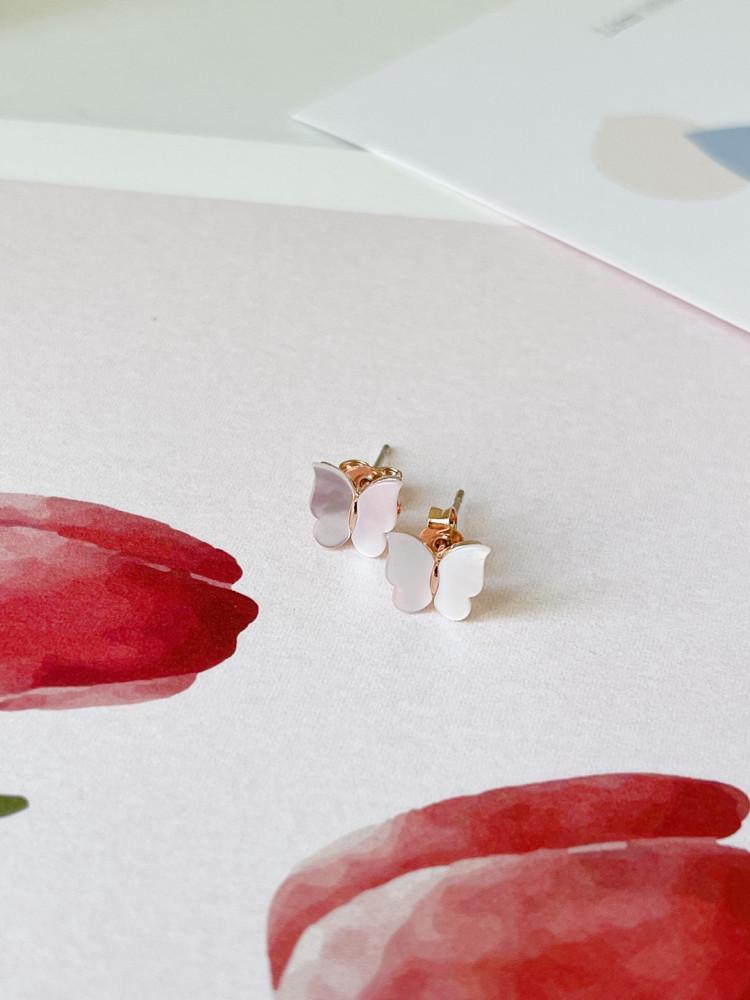 925은침 자개나비 귀걸이