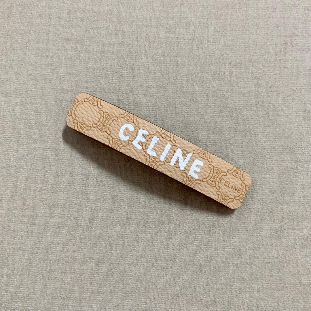 CELINE triomphe canvas hair clip no.54