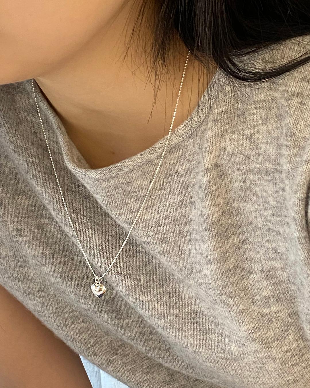 [925silver]Twinkle heart necklace