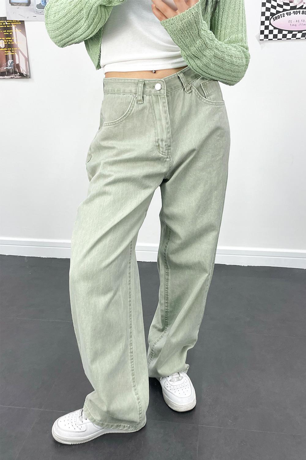 pastel washing denim pants (5colors)