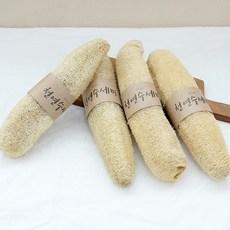 장수 천연 수세미 4개세트+스텐병솔집게1개 제로웨이스트