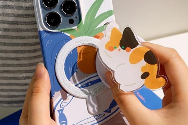 귀여운 고양이 맥세이프 핸드폰 갤럭시 아이폰 그립톡 스마트톡